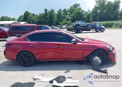 2014 Infiniti Q50 Hybrid Premium z USA, uszkodzony, nr VIN JN1AV7AP0EM692290